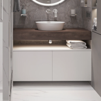 Столешница с раковиной Duravit Cape Cod 40, дуб карпентер, 100, без отверстий + 2 тумбы 50 фото в интернет-магазине «Wasser-Haus.ru»