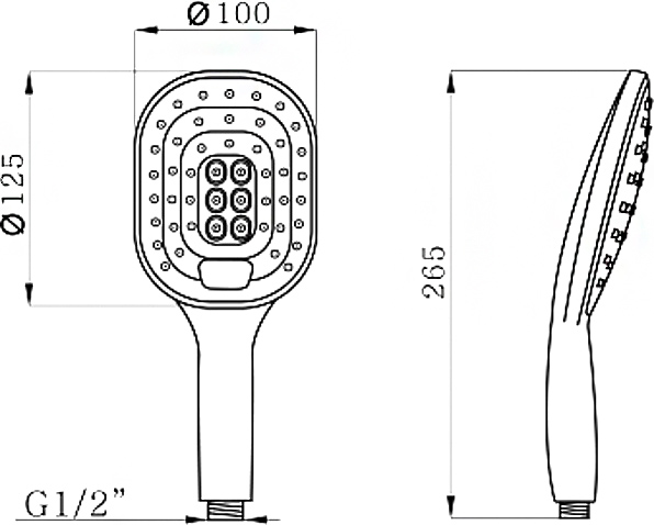 Душевая лейка Argo Mars AGD 20.1309 B фото в интернет-магазине «Wasser-Haus.ru»