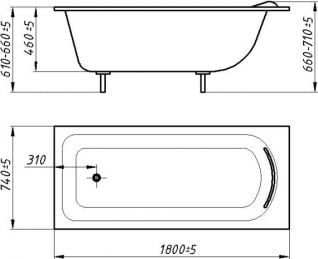 Ванна из искусственного камня Фэма Алассио 180x75 фото в интернет-магазине «Wasser-Haus.ru»
