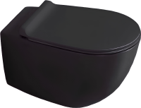 Унитаз подвесной Simas Vignoni VI18 nero matt безободковый, с микролифтом, черный матовый фото в интернет-магазине «Wasser-Haus.ru»