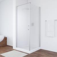Душевой уголок Vegas Glass EP-Fis 80 07 10 L профиль матовый хром, стекло сатин фото в интернет-магазине «Wasser-Haus.ru»