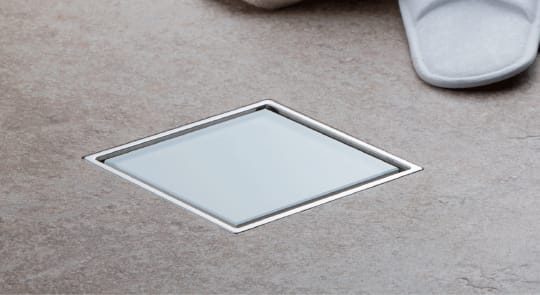 Душевой трап Pestan Confluo Standart Dry 1 White Glass 10x10 фото в интернет-магазине «Wasser-Haus.ru»