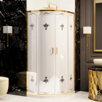 Душевой уголок Ambassador Royal 18015306 90х90 см, профиль золото фото в интернет-магазине «Wasser-Haus.ru»