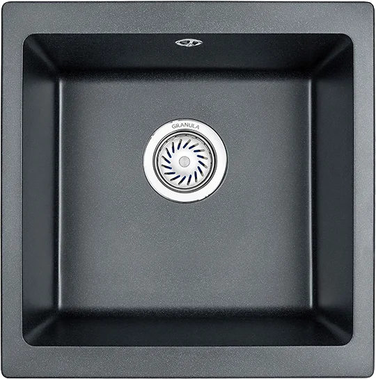 Комплект Мойка кухонная Granula GR-4451 шварц + Смеситель GR-2015 шварц фото в интернет-магазине «Wasser-Haus.ru»