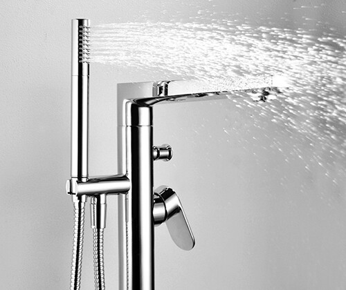 Смеситель Wasserkraft Dinkel 5821 напольный, для ванны с душем фото в интернет-магазине «Wasser-Haus.ru»