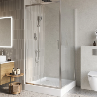 Душевой уголок BelBagno Luce A-1-100/100-C-Cr стекло прозрачное фото в интернет-магазине «Wasser-Haus.ru»