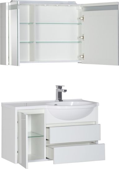 Мебель для ванной Aquanet Лайн 90 R фото в интернет-магазине «Wasser-Haus.ru»