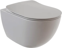 Унитаз подвесной Creavit Free FE322-11CG00E-0000 с биде, безободковый, холодный серый