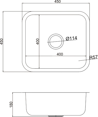 Мойка кухонная Domaci Равенна PVD DMB-127A золотая, 45х45 см,  квадратная, встраиваемая, российская фото в интернет-магазине «Wasser-Haus.ru»
