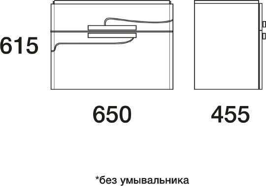 Мебель для ванной Edelform Nota 65 белая фото в интернет-магазине «Wasser-Haus.ru»