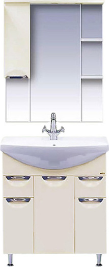 Мебель для ванной Misty Орхидея 75 бежевая эмаль фото в интернет-магазине «Wasser-Haus.ru»