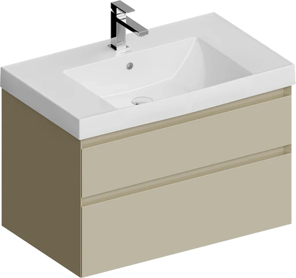 Мебель для ванной Kerama Marazzi Cubo 80 подвесная, лимо матовая фото в интернет-магазине «Wasser-Haus.ru»