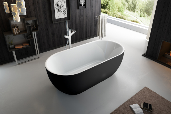 Акриловая ванна BelBagno BB70-1500-800-W/NM 150x80 белый глянец/чёрная матовая фото в интернет-магазине «Wasser-Haus.ru»