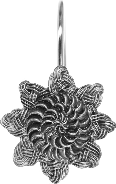 Крючки для шторы Avanti Braided Medallion Silver фото в интернет-магазине «Wasser-Haus.ru»