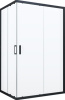 Душевой уголок Vegas Glass ZA-F Novo 100*80 02М 10 профиль черный матовый, стекло сатин фото в интернет-магазине «Wasser-Haus.ru»