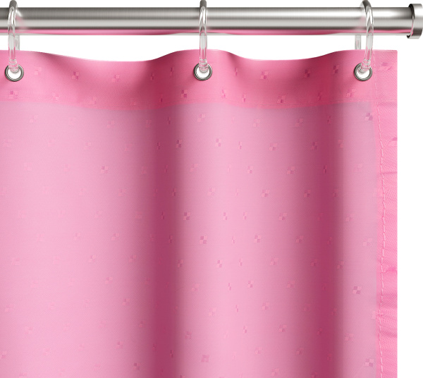 Штора для ванной Fora 001-В 180х180 см, розовая фото в интернет-магазине «Wasser-Haus.ru»
