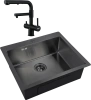Комплект Мойка кухонная Zorg Inox PVD 5951 grafit + Смеситель Sanitary SZR-3216 Grafit графит фото в интернет-магазине «Wasser-Haus.ru»