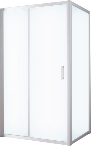 Душевой уголок Vegas Glass ZP+ZPV NOVO 120*80 07 10 профиль матовый хром, стекло сатин фото в интернет-магазине «Wasser-Haus.ru»