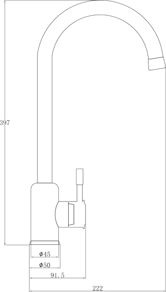 Смеситель для кухни Steel Hammer Inox SH 5188 INOX фото в интернет-магазине «Wasser-Haus.ru»