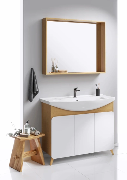 Мебель для ванной Aqwella Basic 105 дуб золотой фото в интернет-магазине «Wasser-Haus.ru»