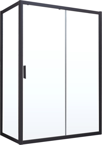 Душевой уголок Vegas Glass ZP+ZPV NOVO 100*80 02М 01 профиль черный матовый, стекло прозрачное фото в интернет-магазине «Wasser-Haus.ru»