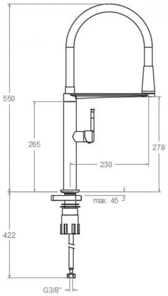 Смеситель для кухни Ramonsoler Kitchen Magnet 388801MACU медь фото в интернет-магазине «Wasser-Haus.ru»
