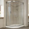 Душевой уголок Vegas Glass ZS-F 120*110 08 01 профиль глянцевый хром, стекло прозрачное фото в интернет-магазине «Wasser-Haus.ru»