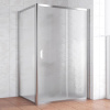 Душевой уголок Vegas Glass ZP+ZPV 140*80 08 02 профиль глянцевый хром, стекло шиншилла фото в интернет-магазине «Wasser-Haus.ru»