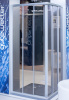 Душевой уголок GuteWetter Practic Square GK-433 100x100 см стекло бесцветное, профиль матовый хром фото в интернет-магазине «Wasser-Haus.ru»