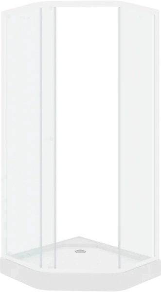 Душевой уголок Parly ZEP91, 90x90, с поддоном, профиль белый, стекло прозрачное фото в интернет-магазине «Wasser-Haus.ru»