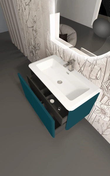 Мебель для ванной Cezares Stylus 94, blu petrolio фото в интернет-магазине «Wasser-Haus.ru»