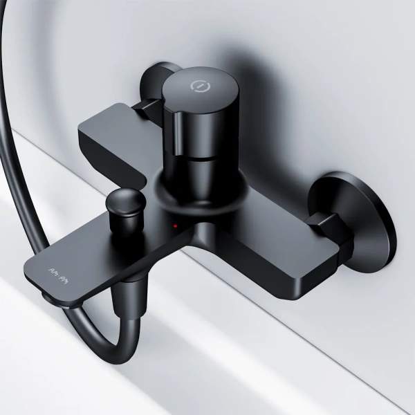Смеситель для ванны с душем AM.PM X-Joy TouchReel F85A10522 черный фото в интернет-магазине «Wasser-Haus.ru»