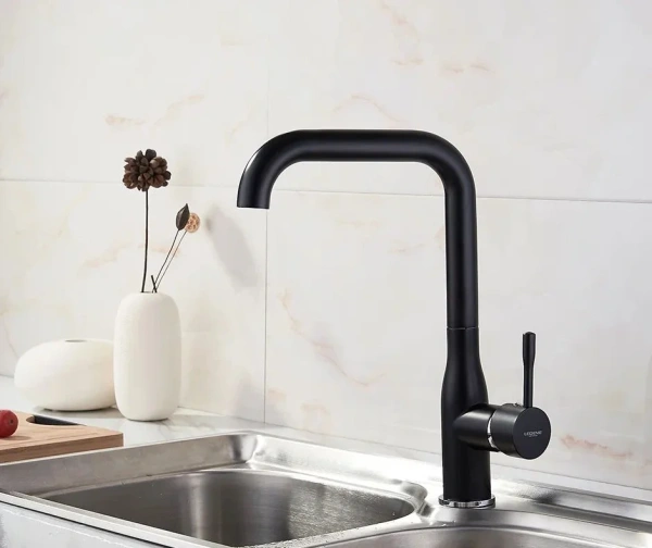 Смеситель для кухни Ledeme L4698B черный матовый фото в интернет-магазине «Wasser-Haus.ru»