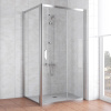 Душевой уголок Vegas Glass ZP+ZPV 100*100 08 01 профиль глянцевый хром, стекло прозрачное фото в интернет-магазине «Wasser-Haus.ru»