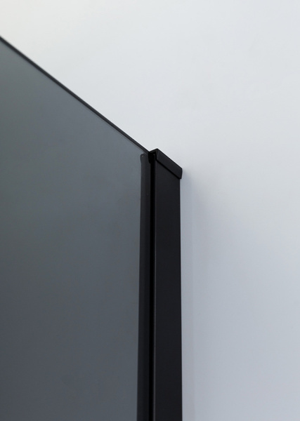 Душевой уголок Cezares Slider AH 1 90-90/100 Grigio Nero профиль черный, стекло серое фото в интернет-магазине «Wasser-Haus.ru»