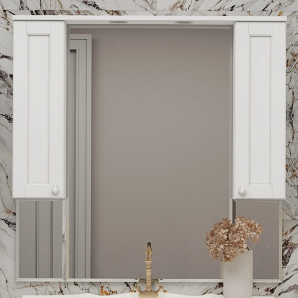 Мебель для ванной Misty Латте 105 белая эмаль фото в интернет-магазине «Wasser-Haus.ru»