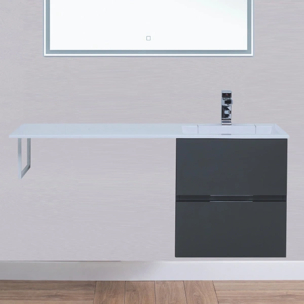 Мебель для ванной Aquanet Алвита 48 серый антрацит R фото в интернет-магазине «Wasser-Haus.ru»