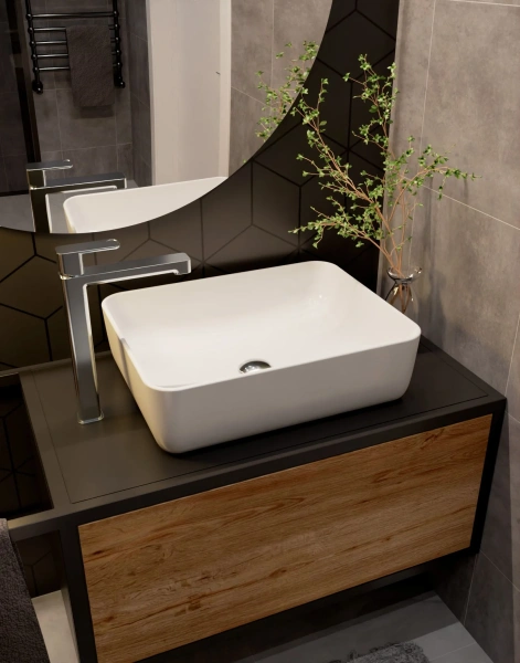 Смеситель для раковины высокий хром, AQUAme Parma AQM6614CR фото в интернет-магазине «Wasser-Haus.ru»