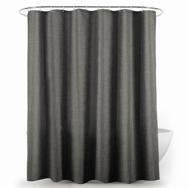 Штора для ванной Carnation Home Fashions Linen Grey LIN240GR 200х240 см, серая фото в интернет-магазине «Wasser-Haus.ru»