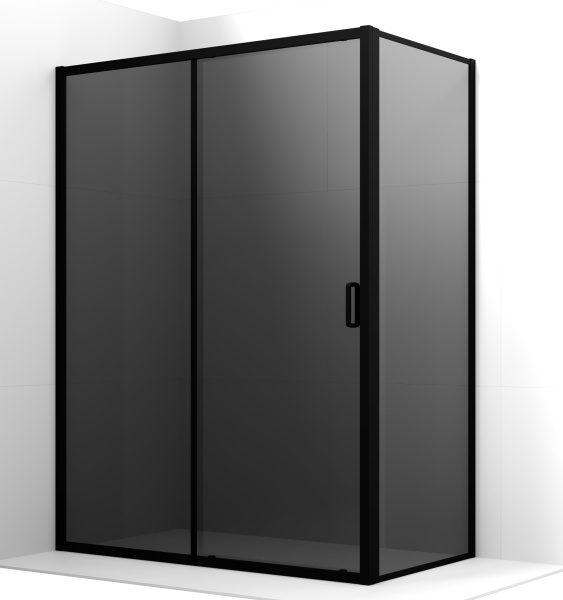 Душевой уголок Ambassador Forsa 17022222ABB-100ABB 160х100 см, профиль черный, стекло тонированное фото в интернет-магазине «Wasser-Haus.ru»