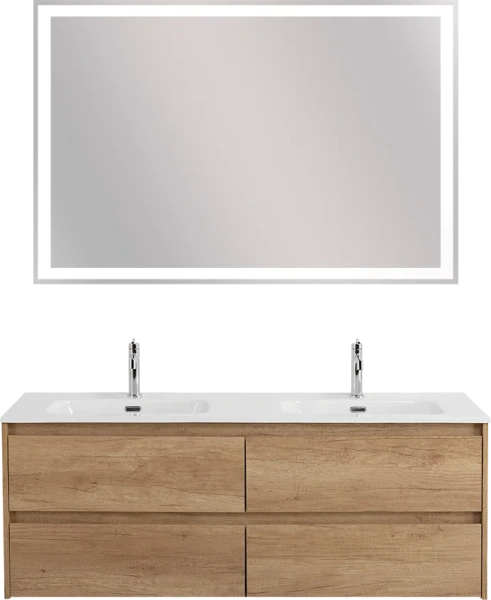 Мебель для ванной комнаты BelBagno Kraft 120 4 ящика. для двоих, rovere nebrasca nature фото в интернет-магазине «Wasser-Haus.ru»