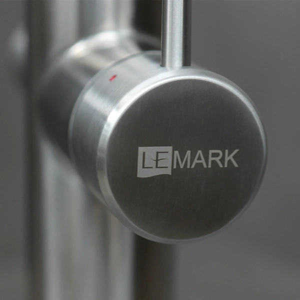 Смеситель для кухни Lemark Expert LM5083S-White сталь, белый фото в интернет-магазине «Wasser-Haus.ru»