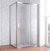 Душевой уголок Vegas Glass ZP+ZPV 100*80 08 02 профиль глянцевый хром, стекло шиншилла фото в интернет-магазине «Wasser-Haus.ru»