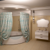 Штора для ванной Aima Design У37613 240x240, двойная, бирюзовая фото в интернет-магазине «Wasser-Haus.ru»