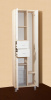 Шкаф-пенал Бриклаер Бали 57 светлая лиственница, белый глянец, с бельевой корзиной фото в интернет-магазине «Wasser-Haus.ru»
