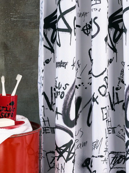 Штора для ванной Moroshka Graffity 916-301-01 фото в интернет-магазине «Wasser-Haus.ru»