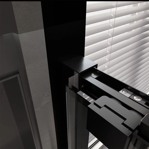 Душевой уголок Veconi Premium Trento PTC-SP-30B 120x90, профиль черный матовый, стекло прозрачное фото в интернет-магазине «Wasser-Haus.ru»