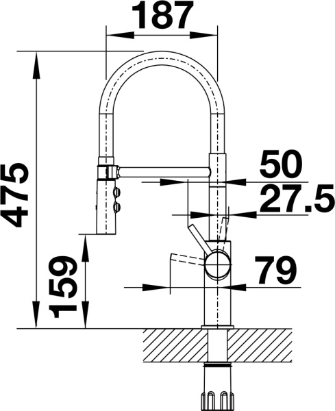 Смеситель Blanco Catris-S Flexo 525792 для кухонной мойки фото в интернет-магазине «Wasser-Haus.ru»