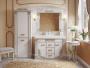 Мебель для ванной Misty Барокко 120 3 ящика белая, патина фото в интернет-магазине «Wasser-Haus.ru»