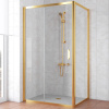 Душевой уголок Vegas Glass ZP+ZPV TUR NOVO 130*80 09 01 профиль золото, стекло прозрачное фото в интернет-магазине «Wasser-Haus.ru»